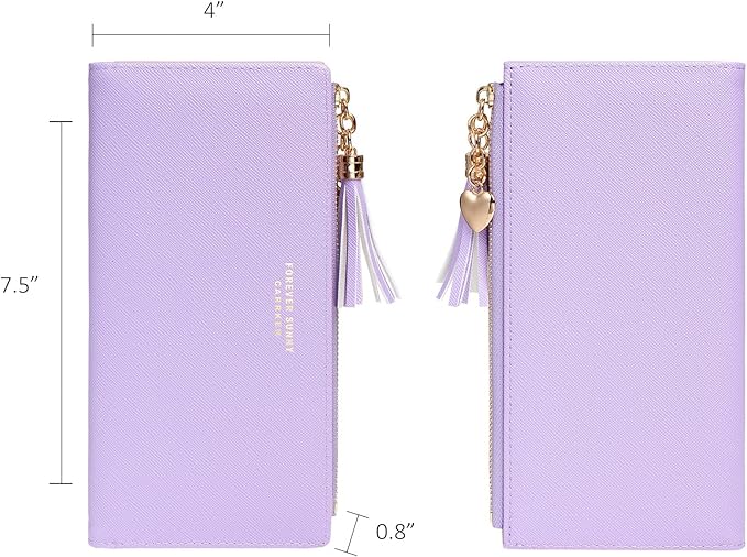Valentoria Womens Wallet Cute Elegant Long Slim Card Holder Case Minimalist Coin Purse Thin Tassels Zip Clutch Wallets for Girls Ladies | Cute, Elegant, Long, Slim, Case, Minimalist