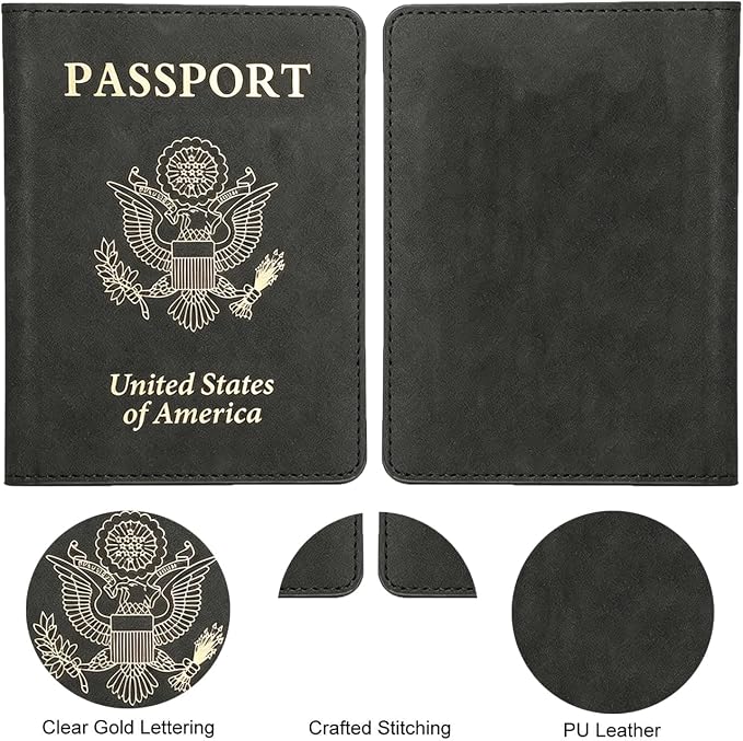 Passport Holder Covers Case, Waterproof Rfid Blocking Travel Wallet | Made Of Soft Pu Leather, It Is Scratch-Resistant, Waterproof, Crease-Resistant, and Is Lightweight, Thin and Durable