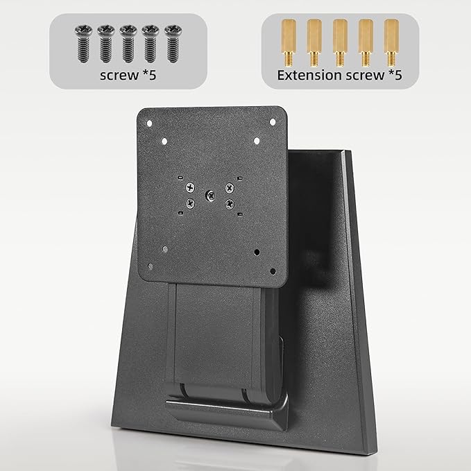 WEARSON Low Profile Monitor Stand - Foldable Touch Monitor MINI PC Stand Compatible with VESA 75x75 and 100x100mm Monitor Mounts For Kiosk,AIO Monitor Base Adjustable Folding Flat