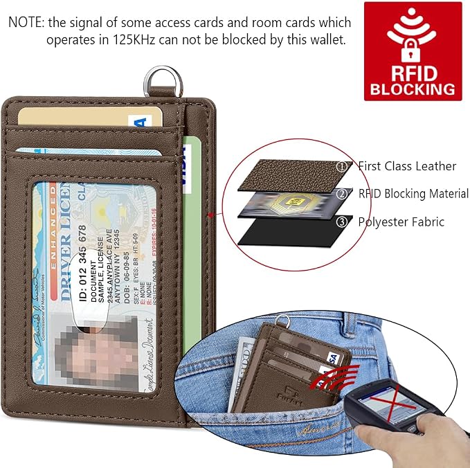 FurArt Slim Minimalist Wallet, Front Pocket Wallets, RFID Blocking, Credit Card Holder for Men