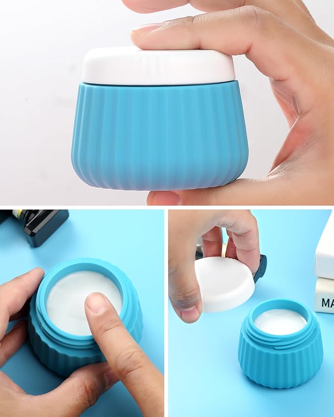 Mrsdry Travel Bottles for Toiletries 8 Pack, TSA Approved 3 oz Travel Containers with Clear Bag, Leak Proof Silicone Squeezable Essentials Jars