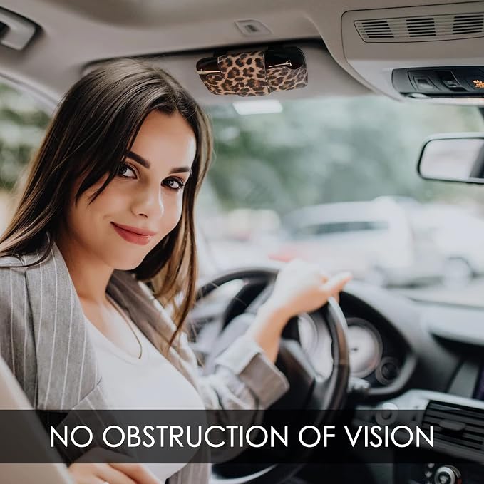 Sunglass Holder for Car Visor Glasses Case Non-Slip Clip Universal for Sunglasses Eyeglasses Car Interior Accessory