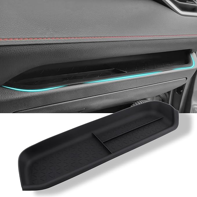 CARFIB Passenger Storage Organizer Mat Fit for Toyota RAV4 2025 2024 2023 2022 2021 2020 2019 Glove Box Organizer Tray Interior Insert Accessories