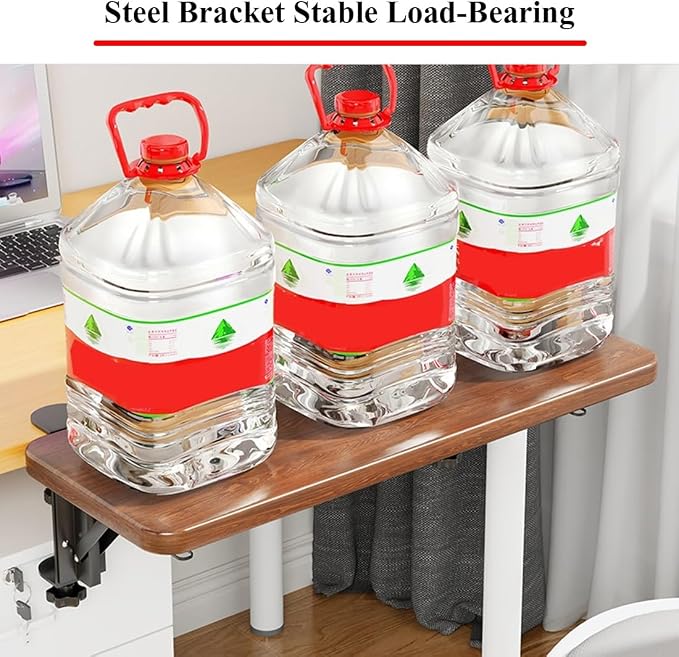 Ergonomics Desk Extender Tray Wooden Desk Extender, Large Size Foldable Keyboard Drawer Tray Can Be Used As Armrests Shelves Desktop Extensions for Home and Office(70 * 25cm)