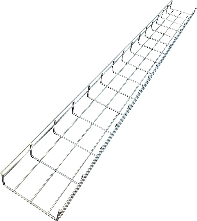 Kable Kontrol Cable Tray- 5 Feet Long - 6" Width, 2” Depth – Wire Mesh Tray Cable Management Rack Cords Organizer Cable Basket, Zinc Plated Steel NEC Approved for Network, Fiber Optic, Cabling