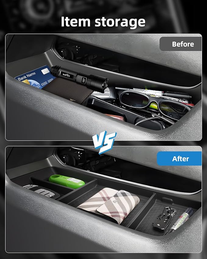 Under Center Console Organizer for Chevy Equinox 2025 2026, 2025 2026 Chevy Equinox Accessories-Black(Not for Equinox EV)
