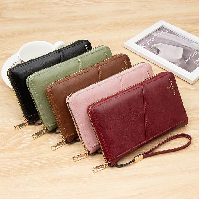 Family Passport Holder for Travel Women and Men RFID Passport Holder with Zipper Passport Case Passport cover Passport Wallet Travel Essentials and Accessories(1-2, Red)