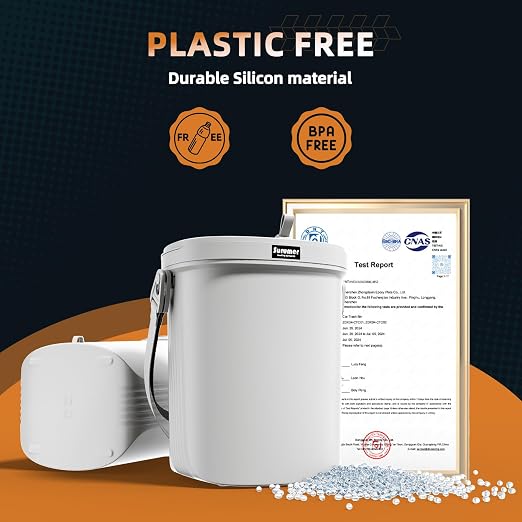 2 Gallon Silicon Car Trash Can with Lid - 100% Leak-Proof Trash Bin, Waterproof Garbage Can, Gifts for Men and Women