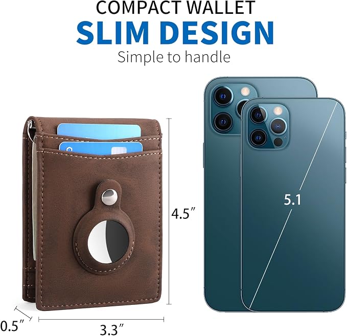 FALAN MULE Wallets for Men RFID Blocking Genuine Leather Bifold Minimalist Front Pocket Mens Wallet