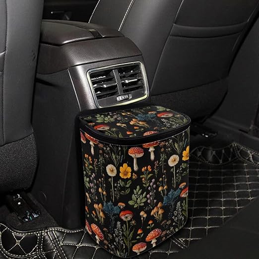 American 250 Print Car Trash Can with Lid Hanging Car Trash Bag Leak-Proof Portable Car Garbage Bin Car Accessories Interior Car Organizer for 4th of July