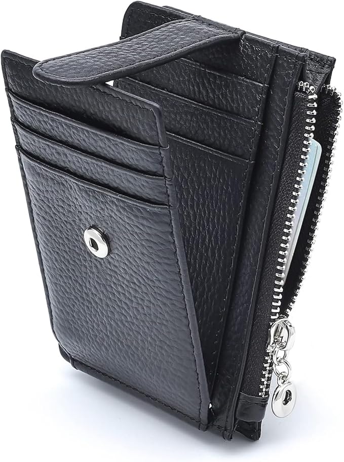 Slim Wallet for Women Genuine Leather Card Holder Thin Womens RFID Blocking Small Wallets