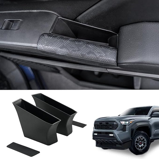 Front Door Handle Storage Box Compatible with 2024 2025 2026 Toyota Tacoma Door Side Storage Tray 2PCS Side Door Organizer for Tacoma Accessories (Front Door Handle Storage Box)