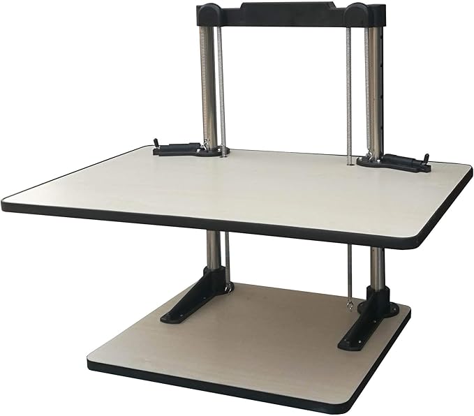 FixtureDisplays® Height Adjustable Standing Desk Ergonomic Sit Stand Desk Solution with Springs 16104-NF