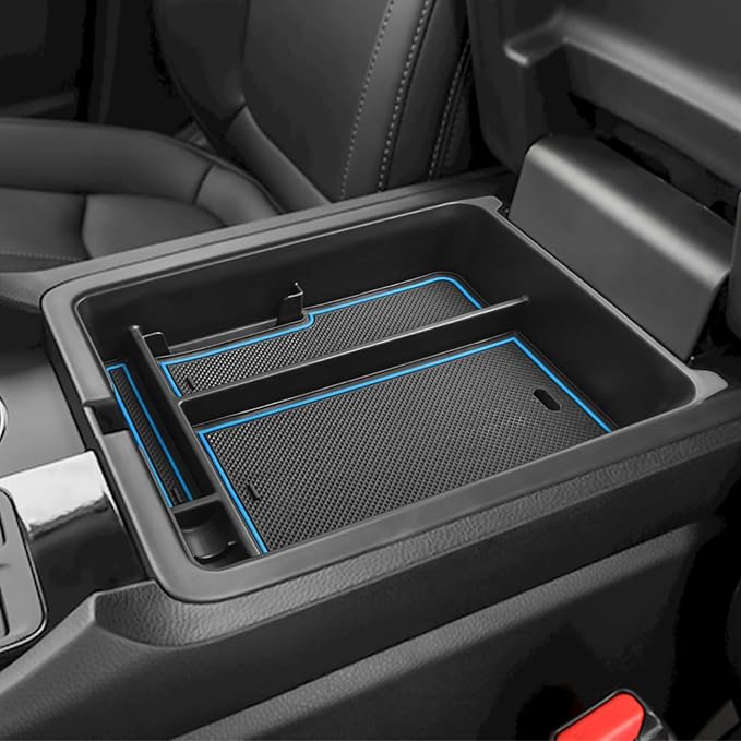 HGWEI Center Console Organizer Compatible with Honda Pilot 2023 2024 2025 2026 and Ridgeline/Passport 2024 2025 2026 Interior Accessories Insert Armrest Storage Box Tray, Blue