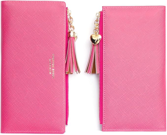 Valentoria Womens Wallet Cute Elegant Long Slim Card Holder Case Minimalist Coin Purse Thin Tassels Zip Clutch Wallets for Girls Ladies | Cute, Elegant, Long, Slim, Case, Minimalist
