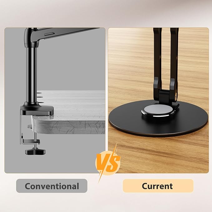 UPERFECT 75mm VESA Mount Monitor Stand - Foldable Small Display Mount for 15.6" 16" 17" 17.3" inch Portable Monitor, Tabletop, Portable, Mobile Display Arm Stand Lay Flat Support VESA 75 * 75mm