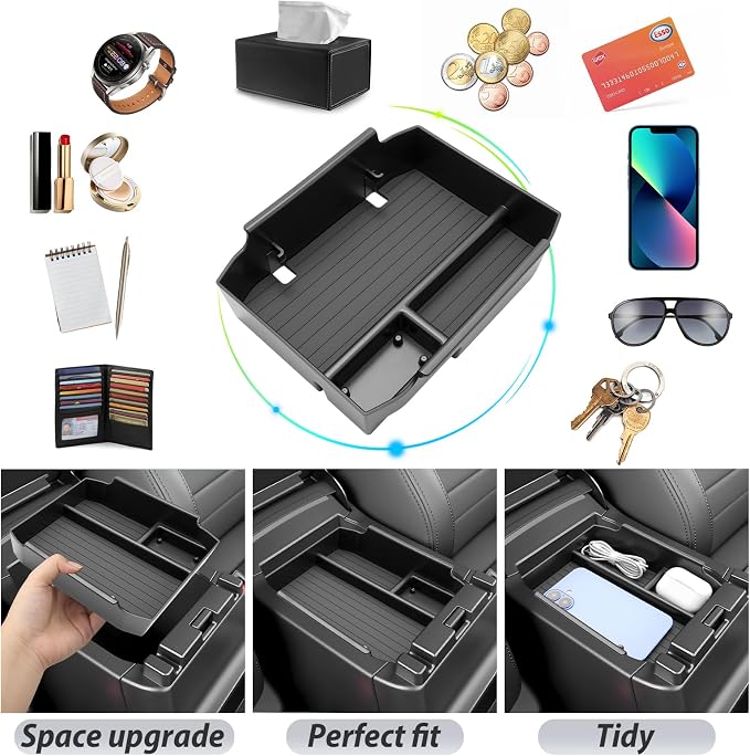 SKTU for 2026 Subaru Outback Center Console Organizer 2026+ Outback (Premium/Limited/Touring/Wilderness/Limited XT/Touring XT) Console Tray Subaru Outback 2026 Accessories ABS Insert Console Tray
