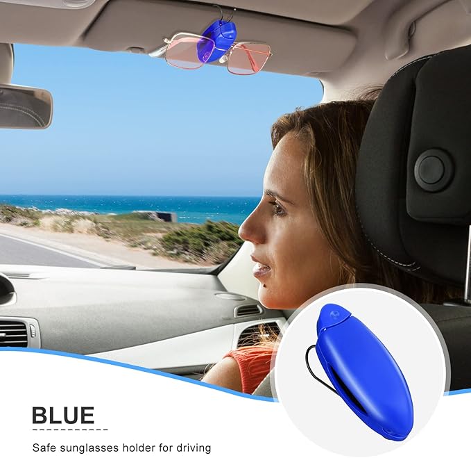 Frienda 5 Pcs Auto Car Vehicle Sun Visor Clip Holder Sunglasses Holder for Eyeglasses Mount Ticket Card Clip for Car Accessories (Bright Color)