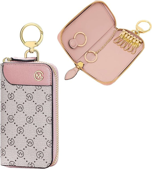 GOLF SUPAGS Women PVC Leather Car Key Chain Card Holder Wallet Pouch 6 Hook Snap Closure keys Money Organizer Case | Card Holder, 6 Hook, Snap Closure, keys, Money Organizer, Case