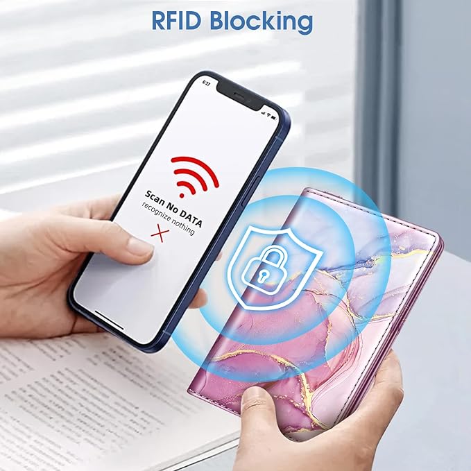 Fintie Passport Holder with Airtag Holder, Slim Travel Wallet RFID Blocking Passport Cover Protector Essentials with Credit Card Slots for Women/Men
