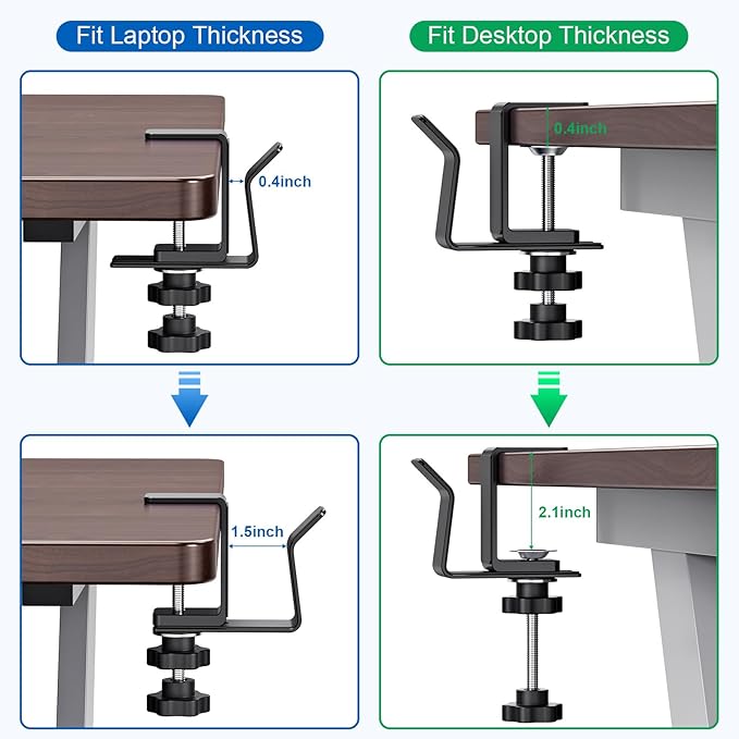 Vertical Laptop Stand, Adjustable Laptop Holder for Desk Side, fits All MacBook/Surface/Samsung/HP/Dell/Chrome Book (Black)