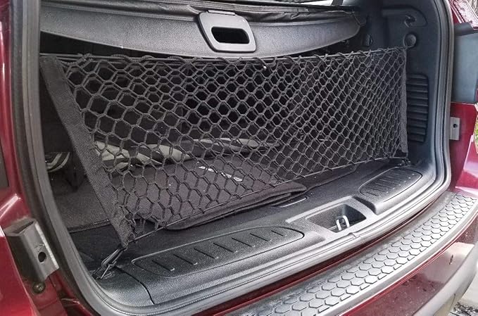 Trunk Organizer Cargo Net for Dodge Durango 2011–2025 – Envelope Style Cargo Net for SUV – Premium Mesh Elastic Car Trunk Organizer Vehicle Carrier Storage – Compatible with Durango