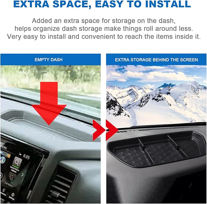 CDEFG for 2022-2024 Frontier Pickup Truck Center Console Dash Organizer 2023 2024 Nisan Frontier Truck Dashboard Table Tray Storage Box Dash Phone Holder 2024 Frontier Truck Accessories