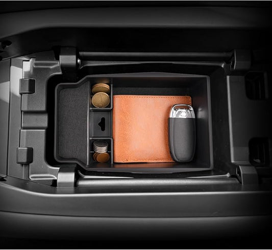 LUWU 2026 Mazda CX5 Center Console Organizer for 2026 Mazda CX-5 Accessories CX 5 2026 Armrest Console Storage Box Insert Tray ABS Material Black Coin Container