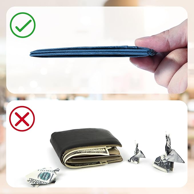 Chelmon Slim Wallet for Men, Minimalist Front Pocket RFID Blocking Credit Card Holder
