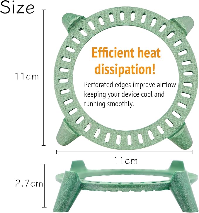 Stand for Mac mini M4, MacMini M4 Mount, Computer Holder for Mac mini M4/M4 Pro 2024, Simple Design, Non-Slip Pads, Easy Power Button Access, Horizontal Stand (Green)