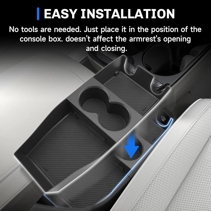 SXCY for 2025 2026 Hyundai Ioniq 5 Under Console Organizer [Not for Ioniq 5 N] for 2025 2026 Hyundai Ioniq 5 Accessories 2025 2026 Ioniq 5 Under Console Lower Organizer Tray 2026 Ioniq 5 Accessories