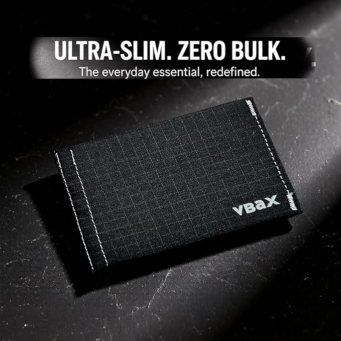 Minimalist RFID Blocking Slim Wallet for Men – Waterproof Microfiber Front Pocket Bifold Card Holder – Holds 10 Cards & Cash (Arctic Edition)