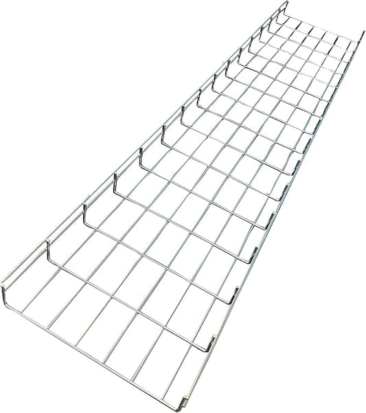 Kable Kontrol Cable Tray- 5 Feet Long - 12" Width, 2” Depth – Wire Mesh Tray Cable Management Rack Cords Organizer Cable Basket, Zinc Plated Steel NEC Approved for Network, Fiber Optic, Cabling