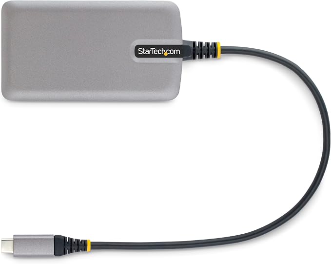 StarTech 3-Port USB-C Hub, Gigabit Ethernet, 5Gbps, 3X USB-A, 1ft, Windows