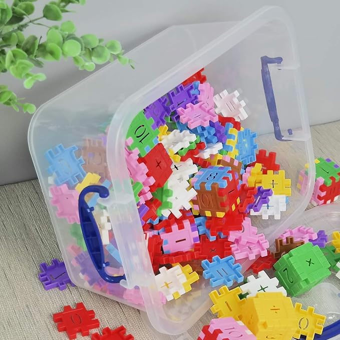 2 Packs 8 Quart Plastic Stackable Storage Boxes with Transparent Lid and Deep Blue Handle