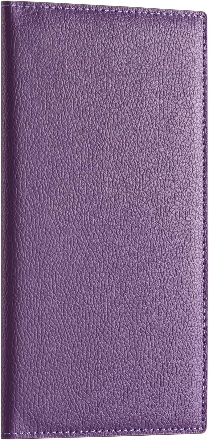 CoBak Premium Leather Checkbook Cover - RFID Blocking, Classic Design, Slim & Durable - Perfect for Personal & Business Checks