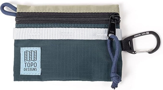 Topo Designs Accessory Bags, Travel Organizer Accessories for Smaller Items, Durable Storage Pouch, 3 Sizes, Fully Lined Pack Cloth (Mountain, Oil Green/Dark Pine)