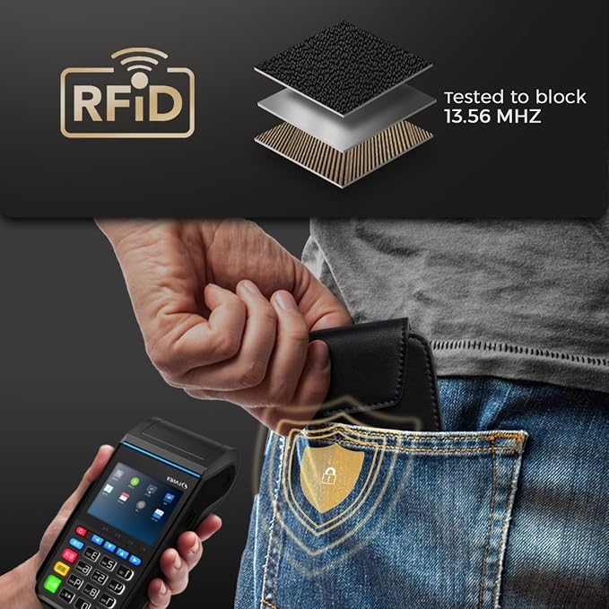 Zitahli Slim Wallet for Men Front Pocket – Thin Minimalist Credit Card Holder with Magnetic Closure & Elastic Cash Strap, RFID Blocking Wallet Holds up to 10 Cards & 15 Bills
