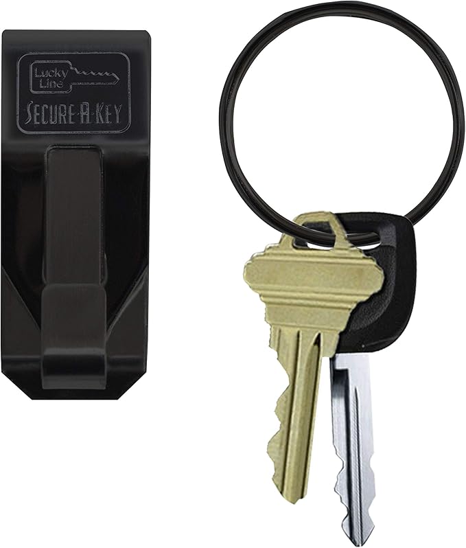 Lucky Line The "Original" Secure-A-Key Slip-On for Wide Belts, Black (4701)