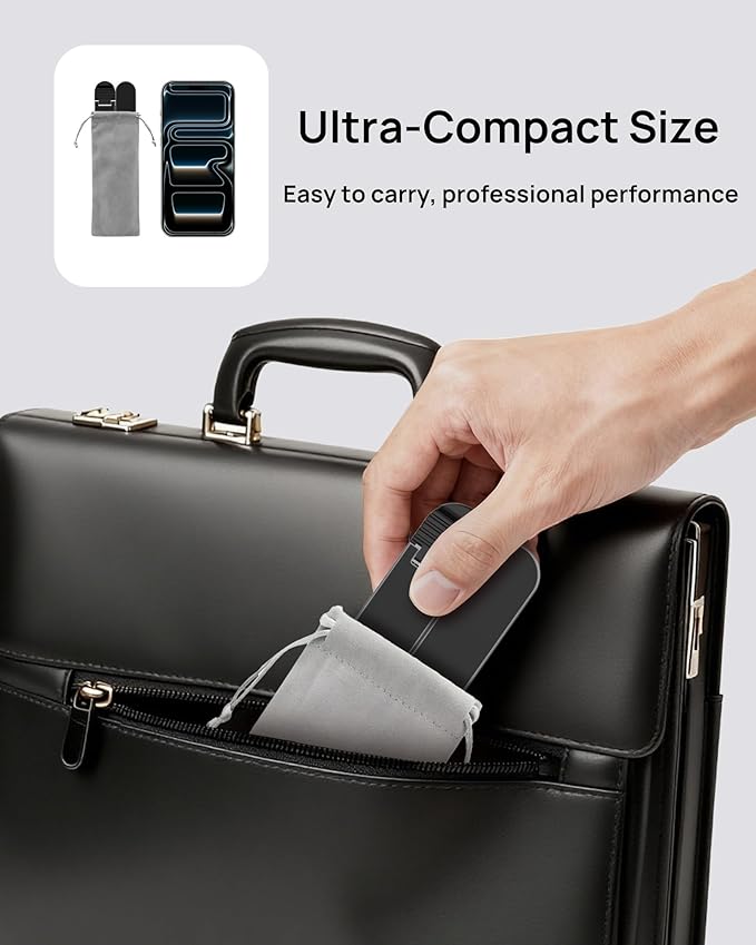 SODI Ultra Compact Foldable Laptop Stand - Portable Laptop Holder for Desk & Travel Use, Adjustable, Ergonomic Aluminum Computer Holder for MacBook, Tablet 10-16" (Plus-Gray, Bi-Fold)