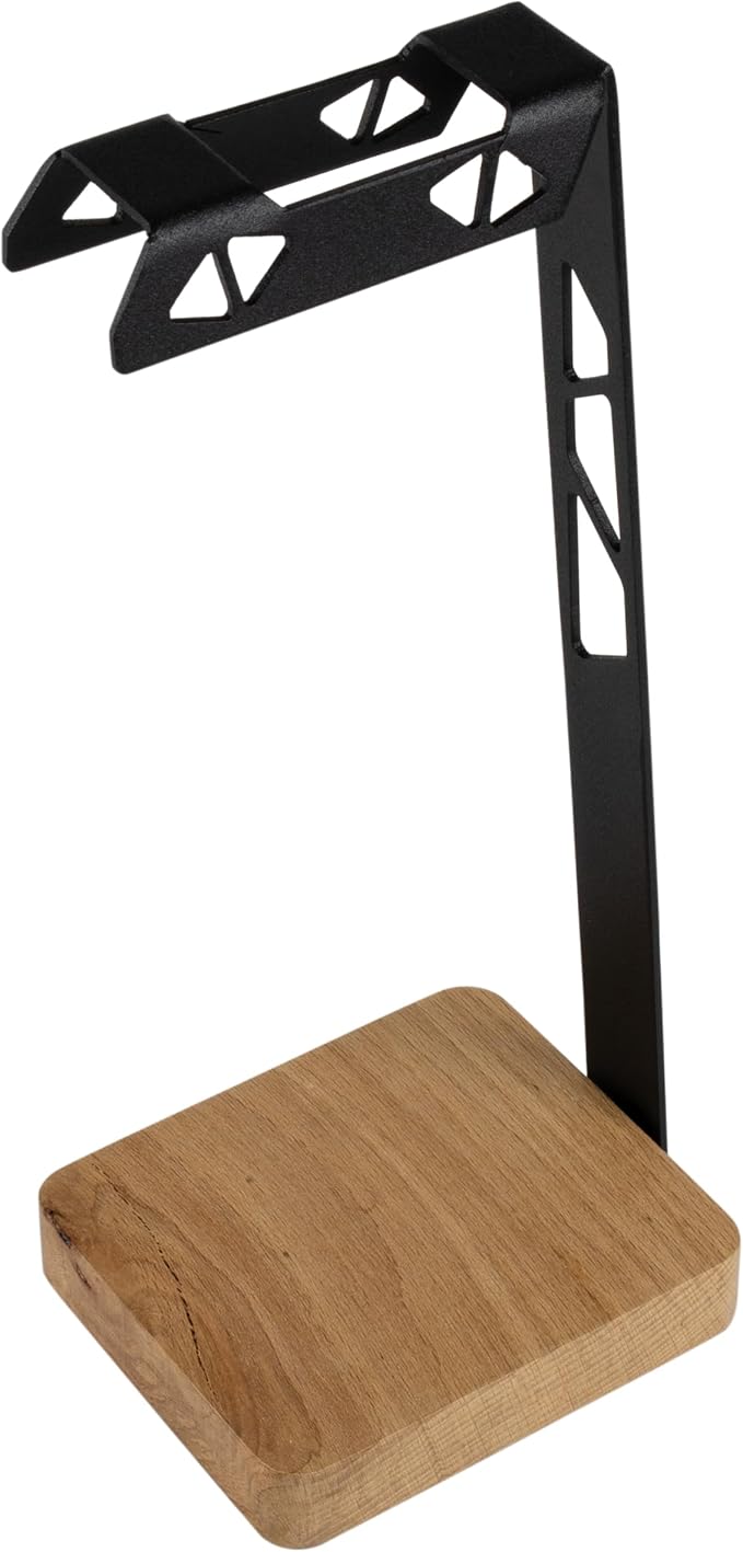 Headphone Stand, Headphone Holder Premium , Gaming Headset Holder, Handcrafted Wood Steel Headphones Stand for Desk, Premium Handcrafted Steel Headphone Stand