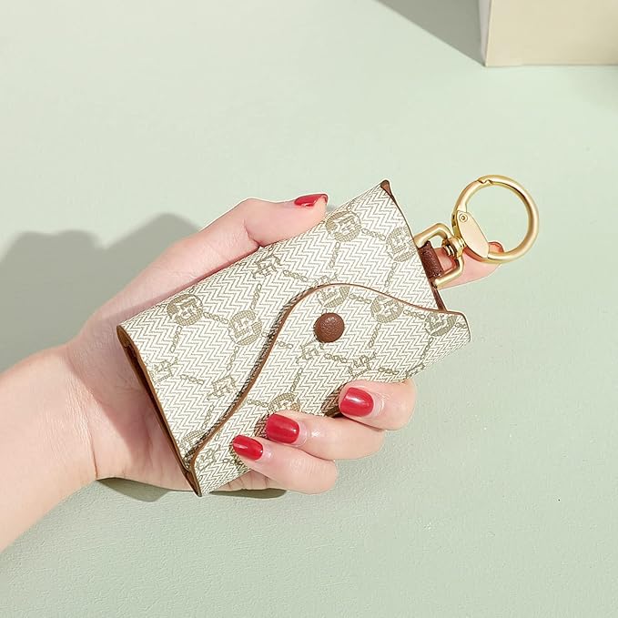 GOLF SUPAGS Women PVC Leather Car Key Chain Card Holder Wallet Pouch 6 Hook Snap Closure keys Money Organizer Case | Card Holder, 6 Hook, Snap Closure, keys, Money Organizer, Case