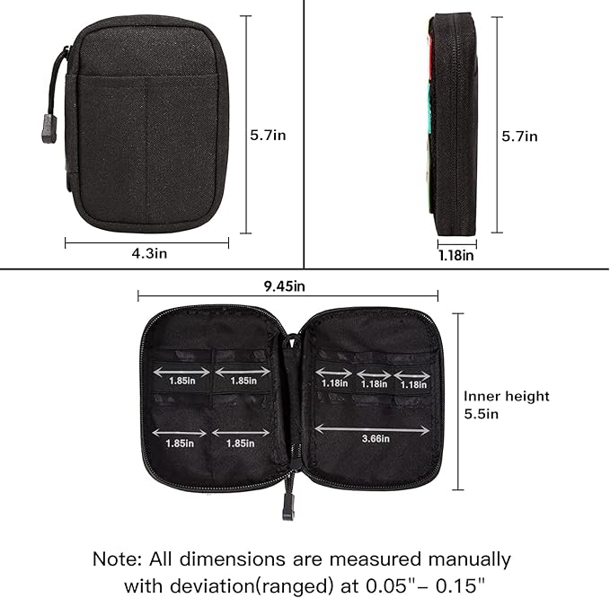 Mighty Pouch EDC Organizer - Nylon EDC Pocket Pouch with Hook and Loop Closure