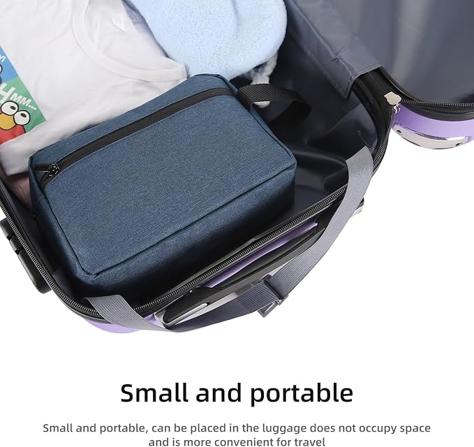 Icramsy Travel Toiletry bag Toiletry bag for women men Hanging Cosmetic bag Travel accessories for Women Men (Navy blue)