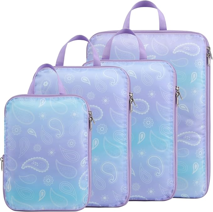 Cambond Compression Packing Cubes for Travel - Lightweight Expandable Travel Bags Luggage Organizers Travel Essentials Compression Cubes for Travel Space Saver for Carry on Suitcases Organizer