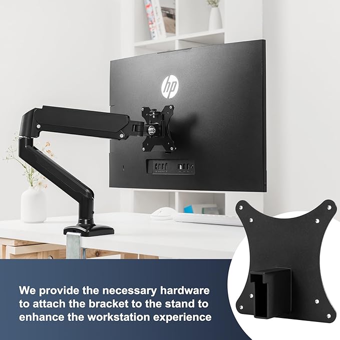 Monitor Arm/Mount VESA Bracket Adapter Compatible with HP All-in-One PC (ProOne 440 G9, 24-f0006ng) 100 * 100mm 75 * 75mm Black