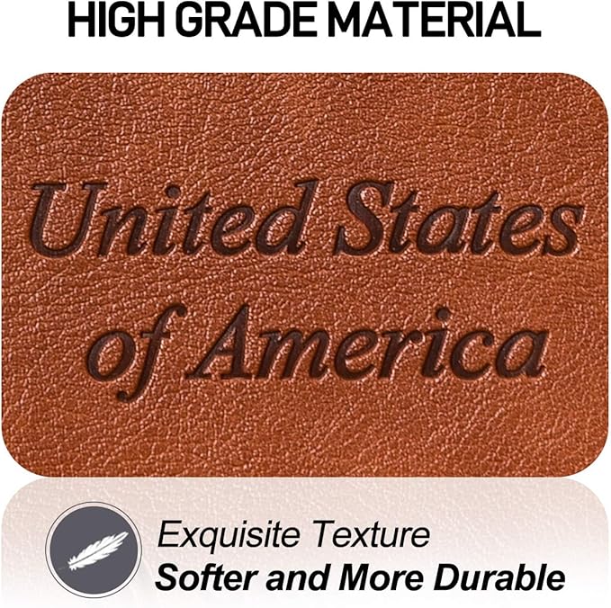 HerriaT Leather Passport Holder Cover Case RFID Blocking Travel Wallets Card Case for Women Men(Coffee)