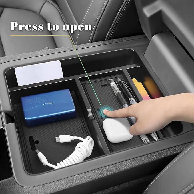 3PCS Center Console Organizer Compatible with Honda 2023-2025 2026 Pilot & 2024-2026 Passport & 2024 2025 Ridgeline Accessories Armrest Divider Hidden Box Organizer