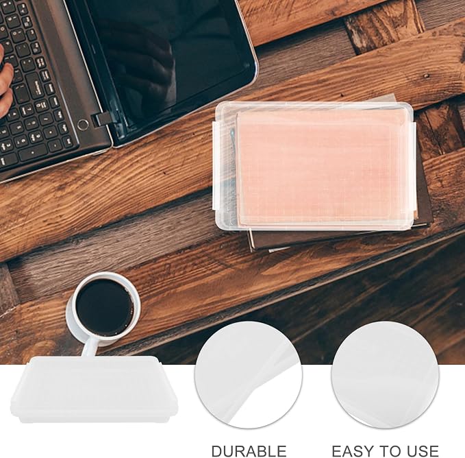Transparent File Box with Lid Stackable Desktop Document Organizer for Office and Home Sealed File Case with Anti-wear and Anti-deformation Features Multipurpose Storage for