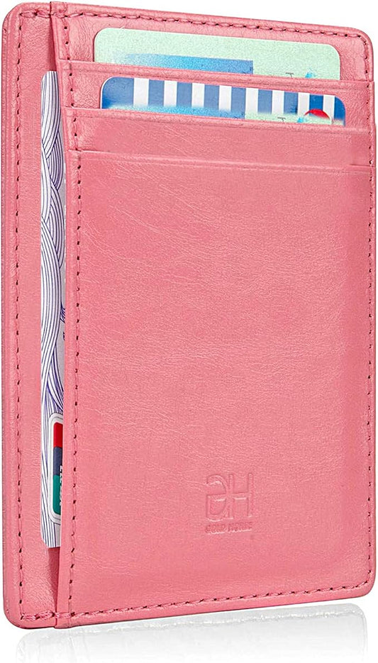 GH GOLD HORSE Slim RFID Blocking Card Holder Minimalist Leather Front Pocket Wallet for Women | Slim